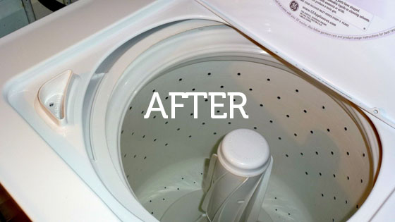 Hoàn thành quá trình vệ sinh lồng giặt